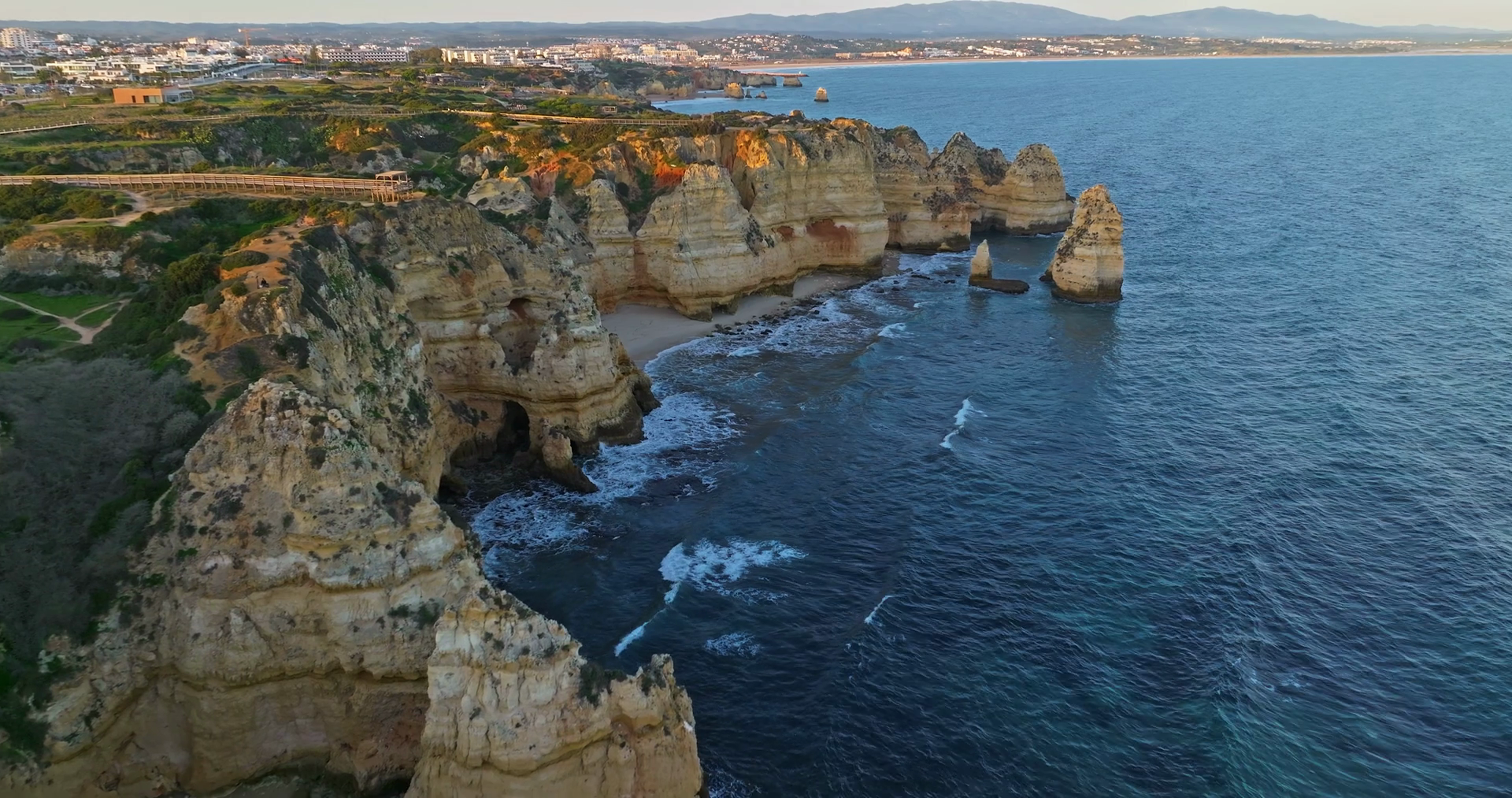 Aerial View Of Point Dramatic Cliffs Stock Footage SBV-352360349 ...