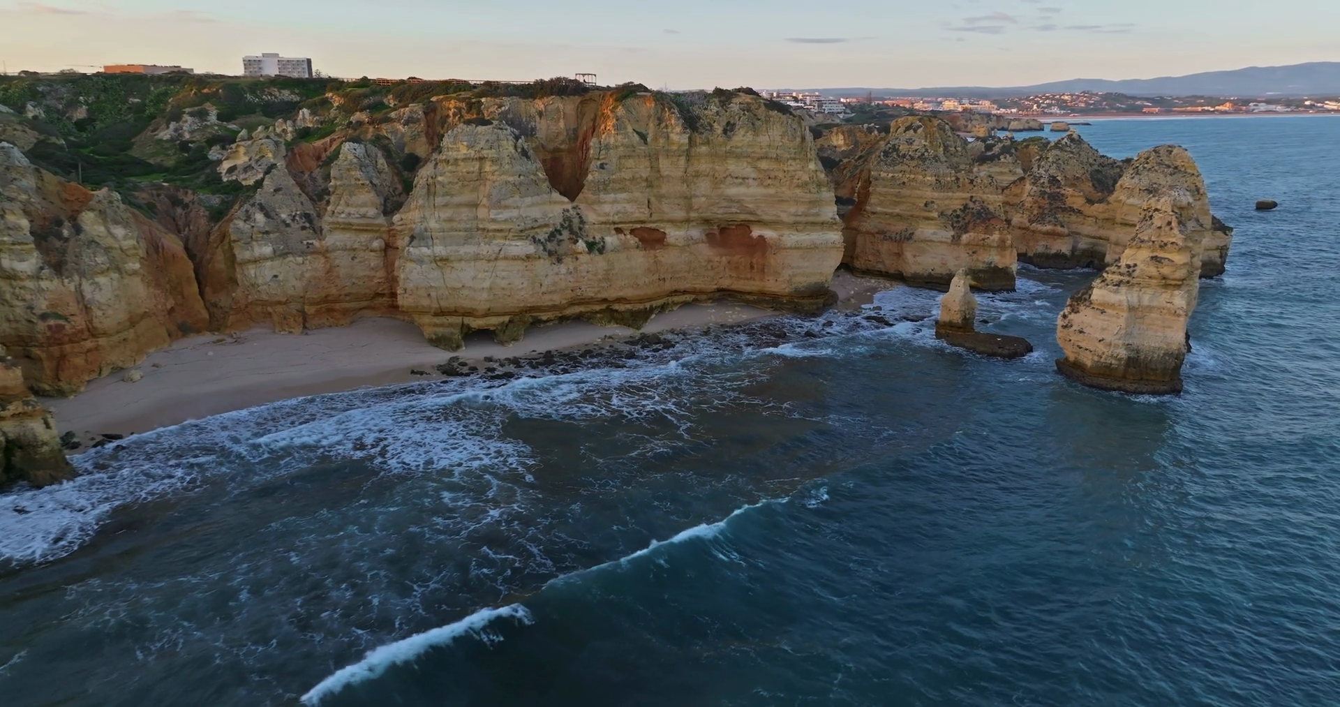 Aerial View Of Point Dramatic Cliffs Stock Footage SBV-352264881 ...