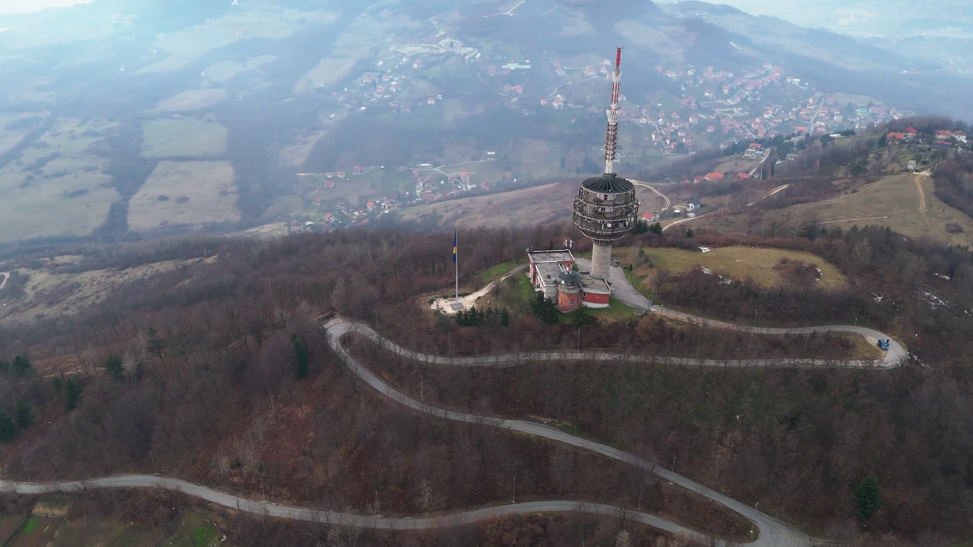 Aerial View: Rising Over Sarajevo Hum Stock Footage SBV-352418270 ...