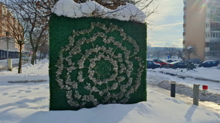 Srebrenica Genocide Memorial Flower, Street Art - Sarajevo, Bosnia And Herzegovina