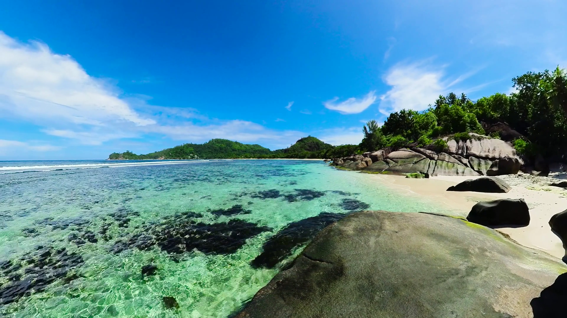Turquoise Lagoon With Visible Underwater Stock Footage SBV-351812738 ...