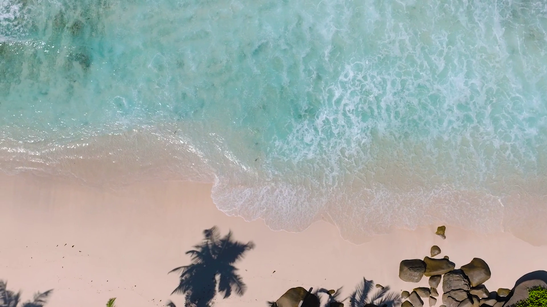 Overhead View Showing Tropical Beach With Stock Footage SBV-351965758 ...