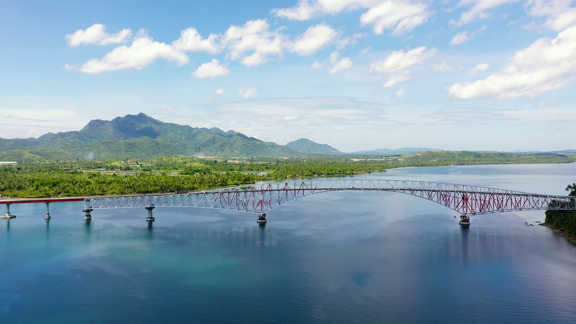 Panoramic View Of San Juanico Bridge Longest Stock Footage SBV ...