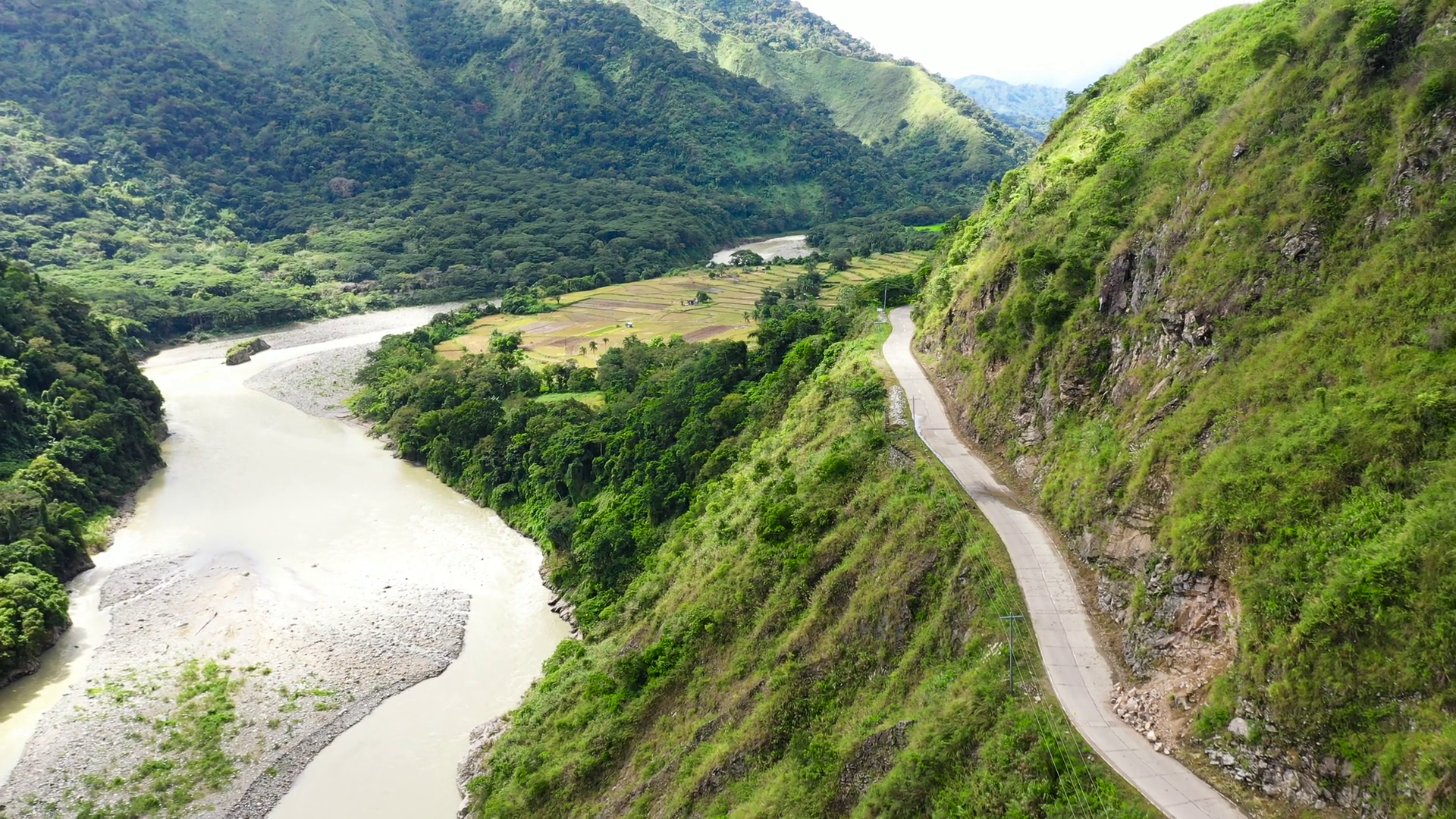 Philippines Mountain Landscape Winding Stock Footage SBV-352246400 ...