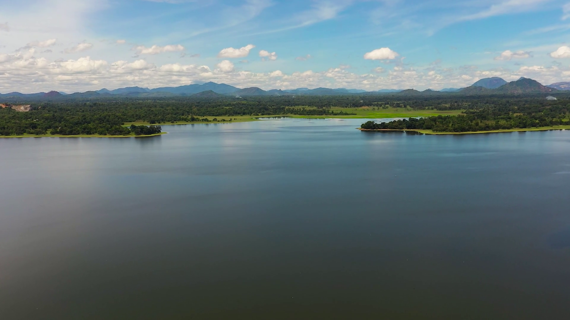 Top View Of Sorabora Lake Among Green Hills Stock Footage SBV-352303019 ...