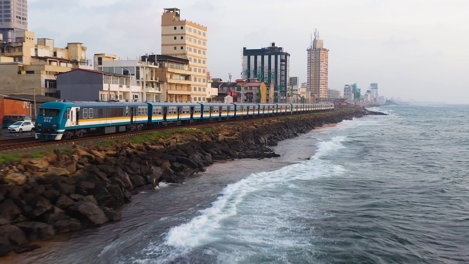 Railway Tracks Train In Colombo Sri Lanka Stock Footage SBV-352304183 ...