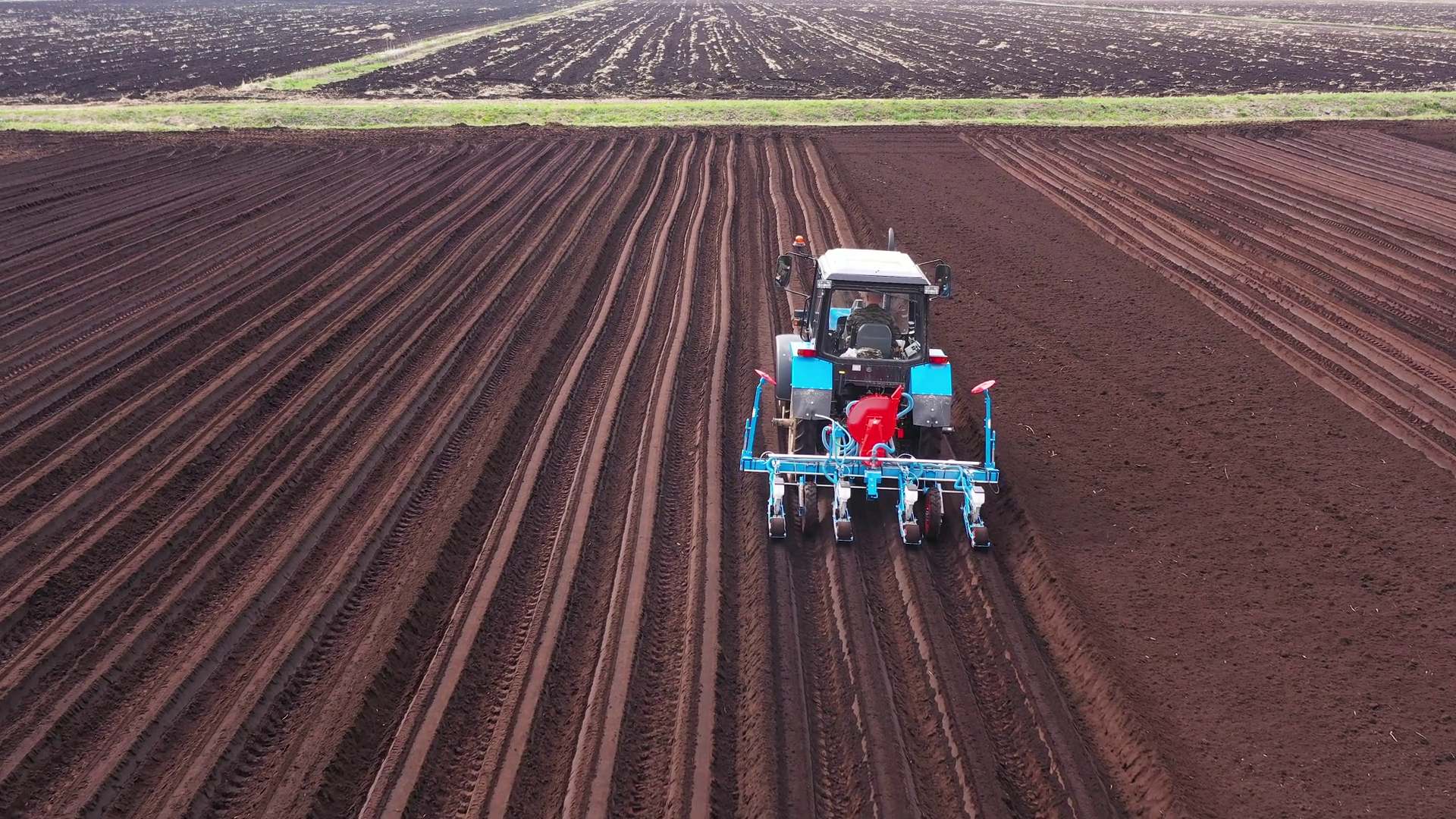 Farmer Seeding Crops At Field Farmer With Stock Footage SBV-352617447 ...