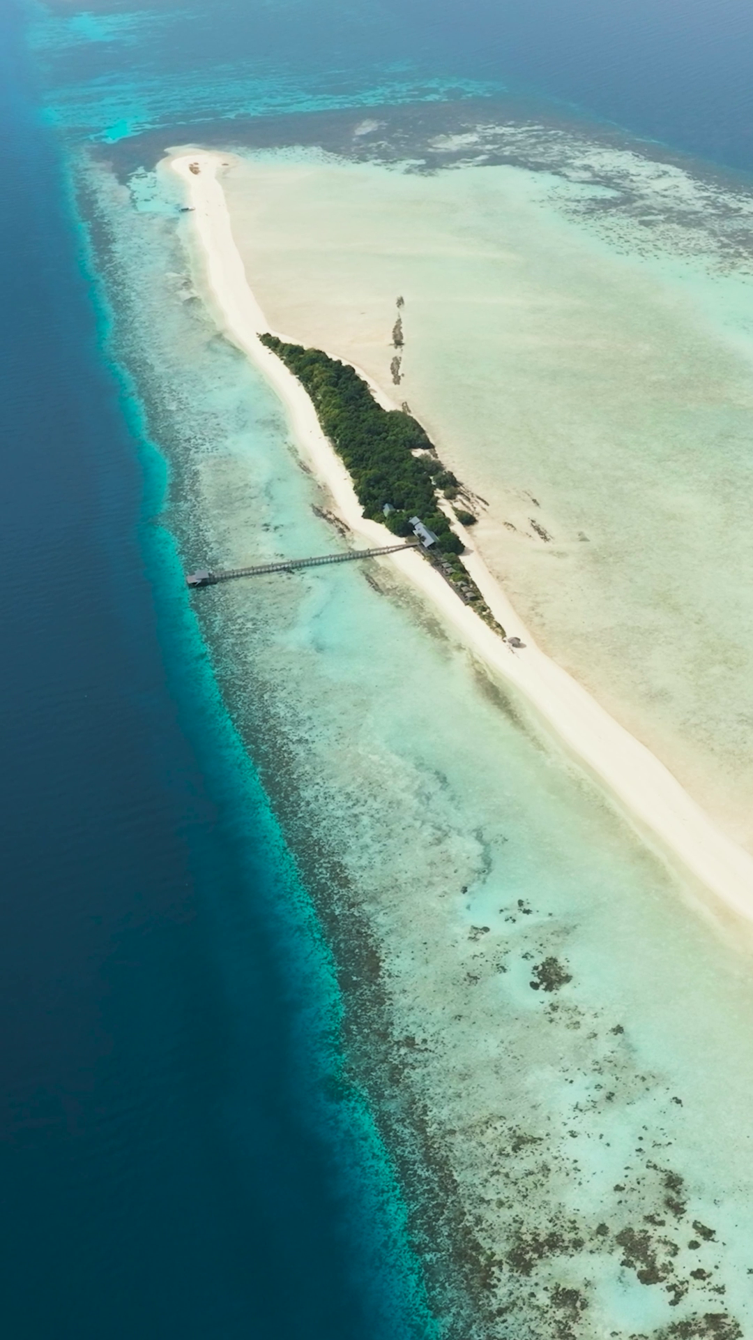 Aerial Drone Of Tropical Island On Atoll Stock Footage SBV-353240056 ...