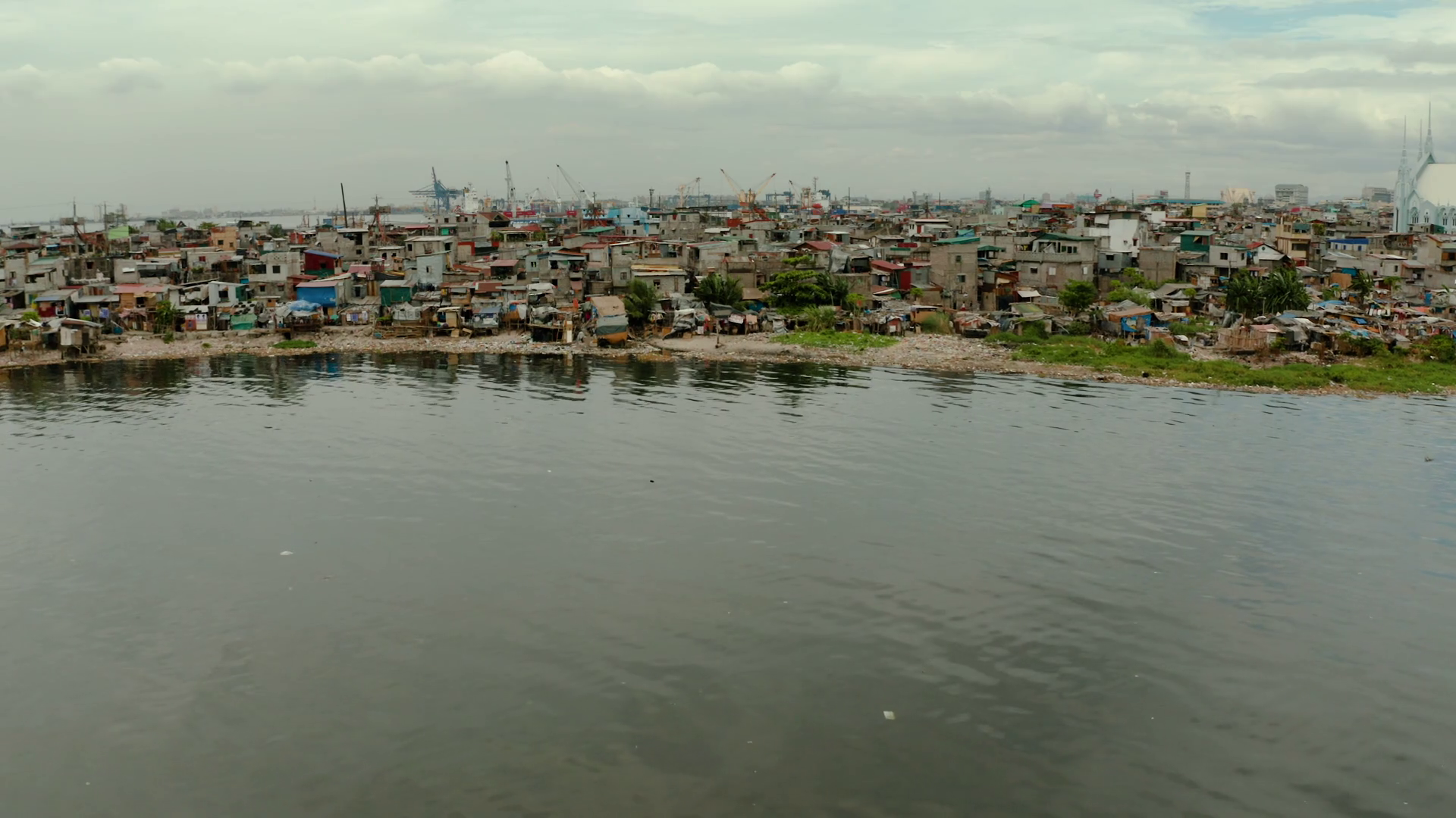 Slums Near Port With Shacks Of Local Stock Footage SBV-347730053 ...