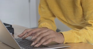 Female Writing Code and Information Technology Career