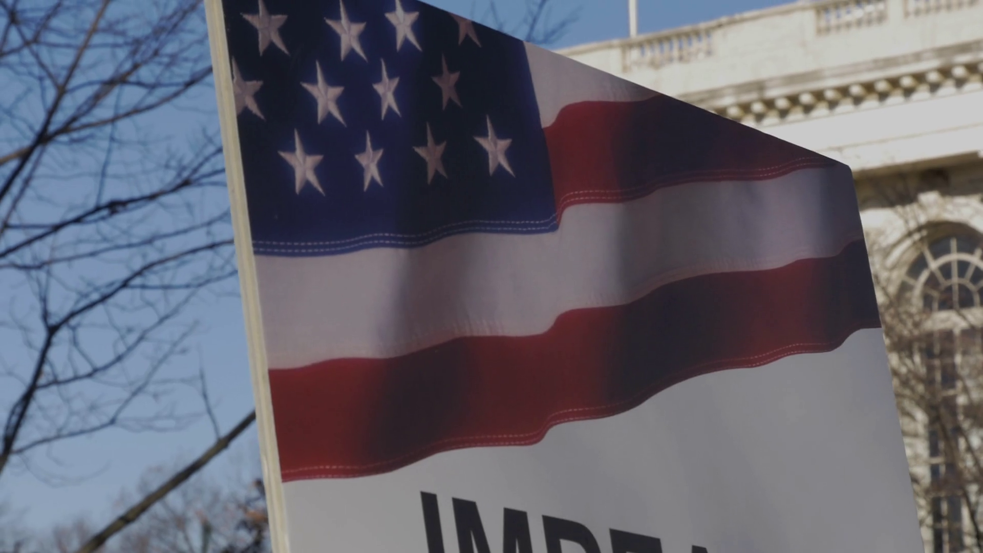 Protester Holds Impeach Trump Sign Stock Footage SBV-337995008 ...