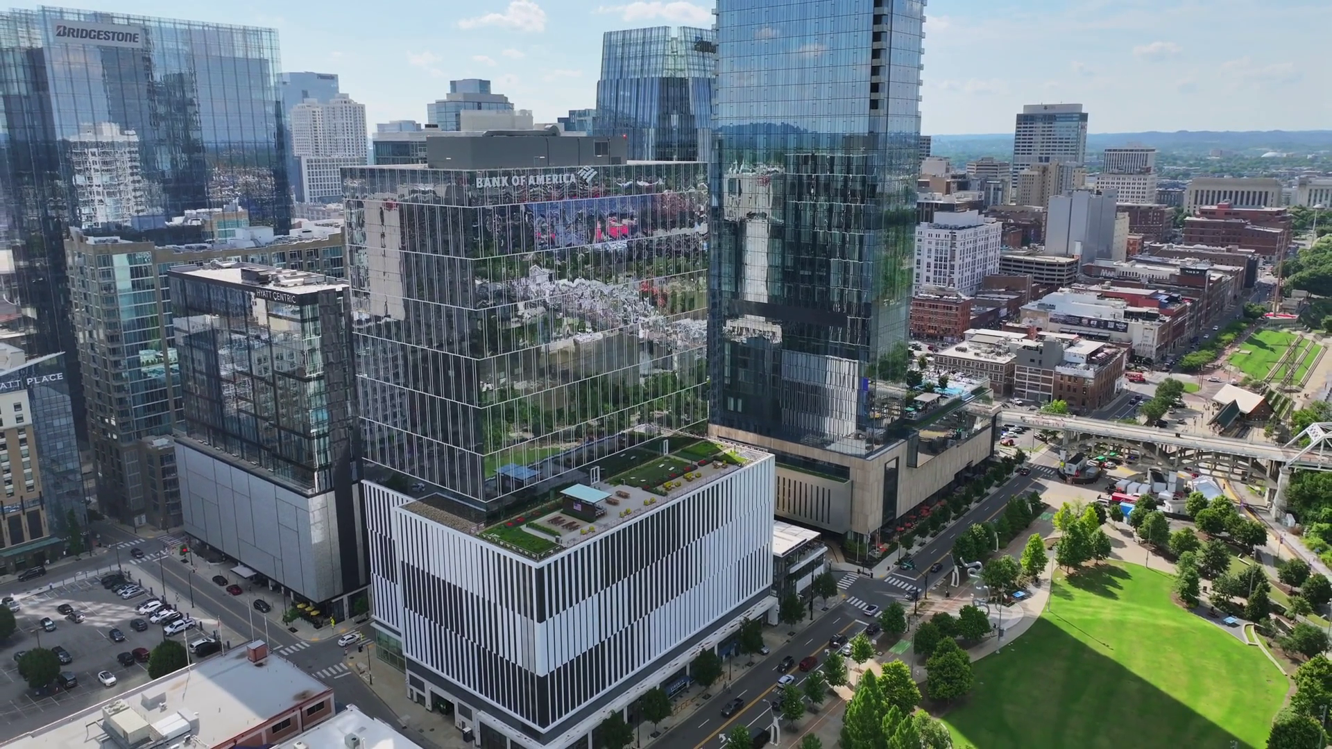 Nashville Tennessee Aerial Drone Sunny 2025 Stock Footage SBV-352361267 ...