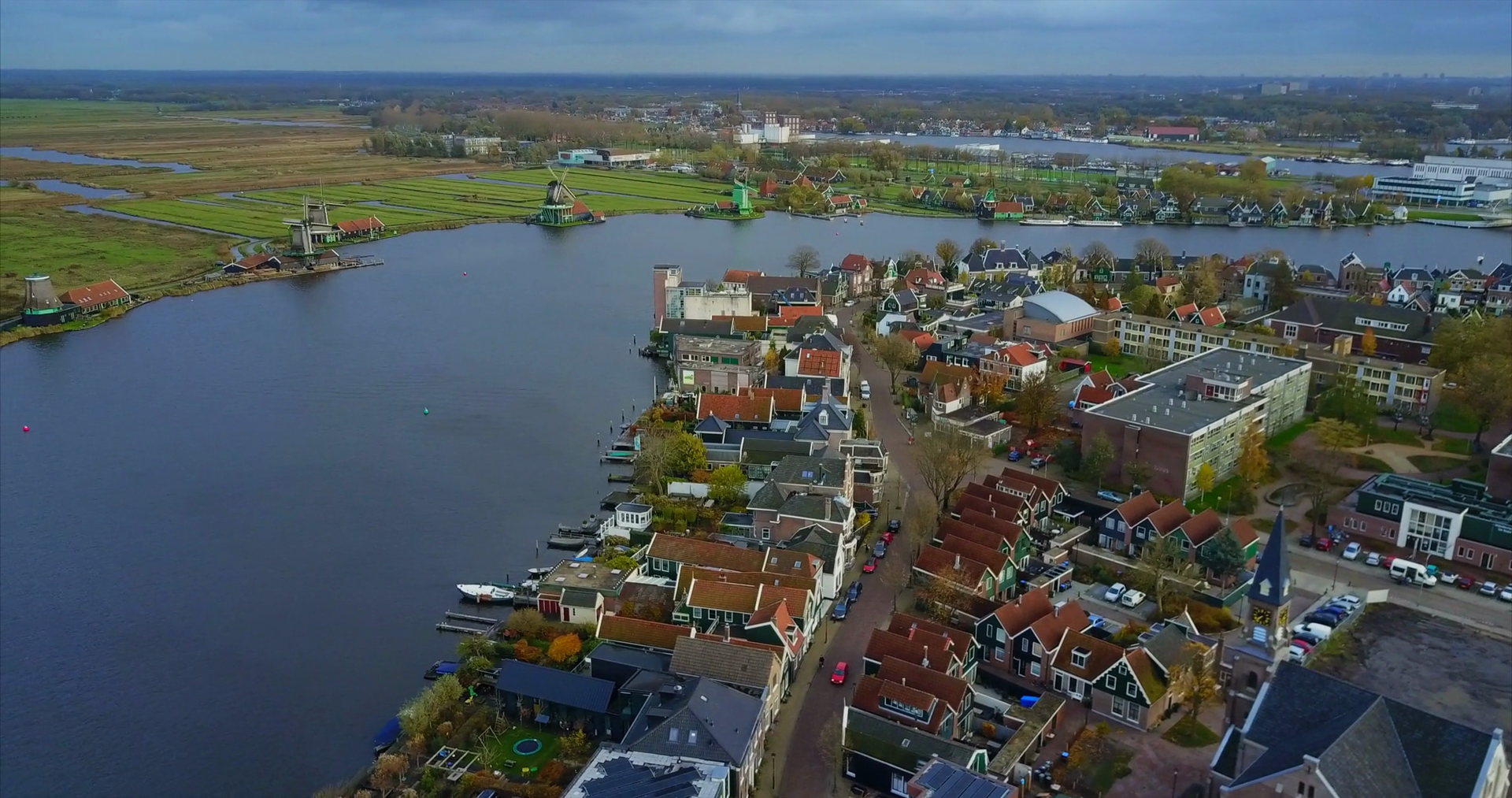 Aerial Drone Footage Of Netherlands Aerial Stock Footage SBV-351890457 ...