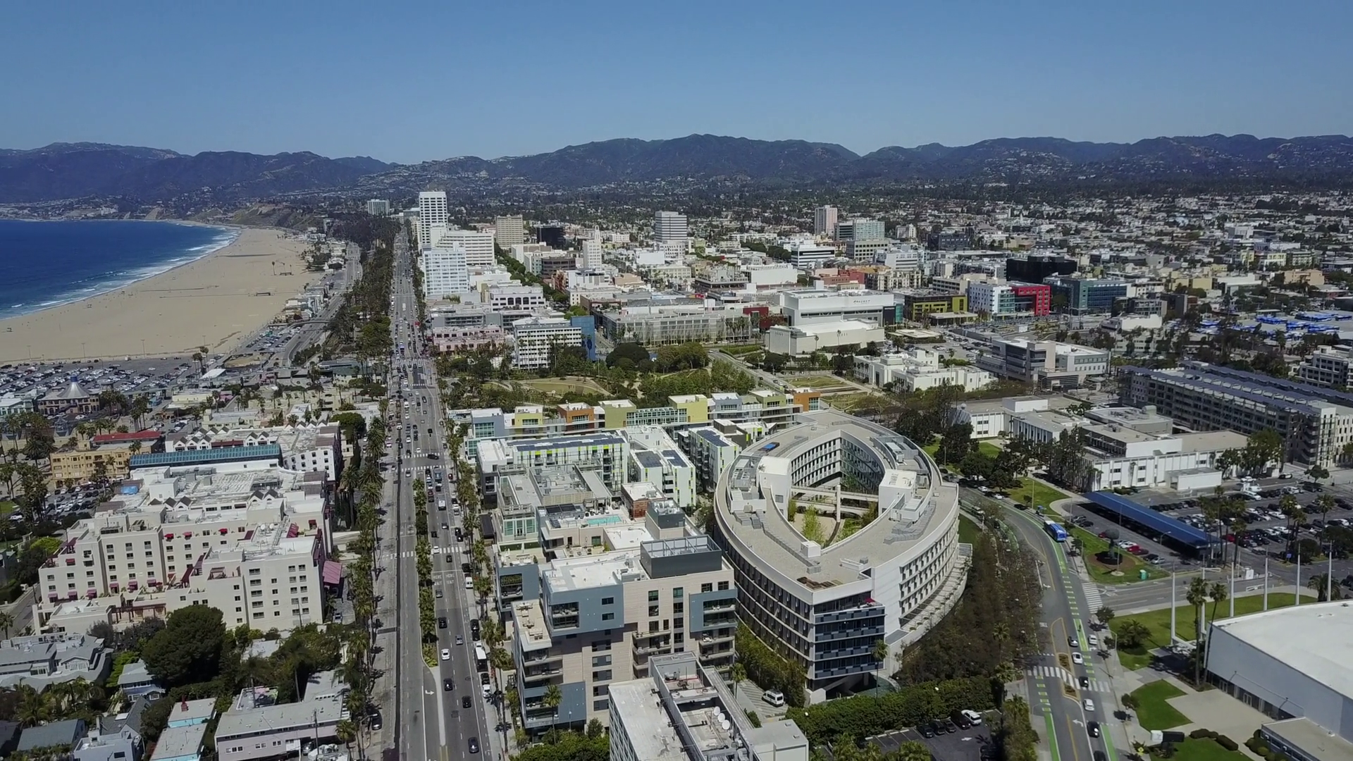 Office Building Coast Santa Monica Stock Footage SBV-349315839 ...