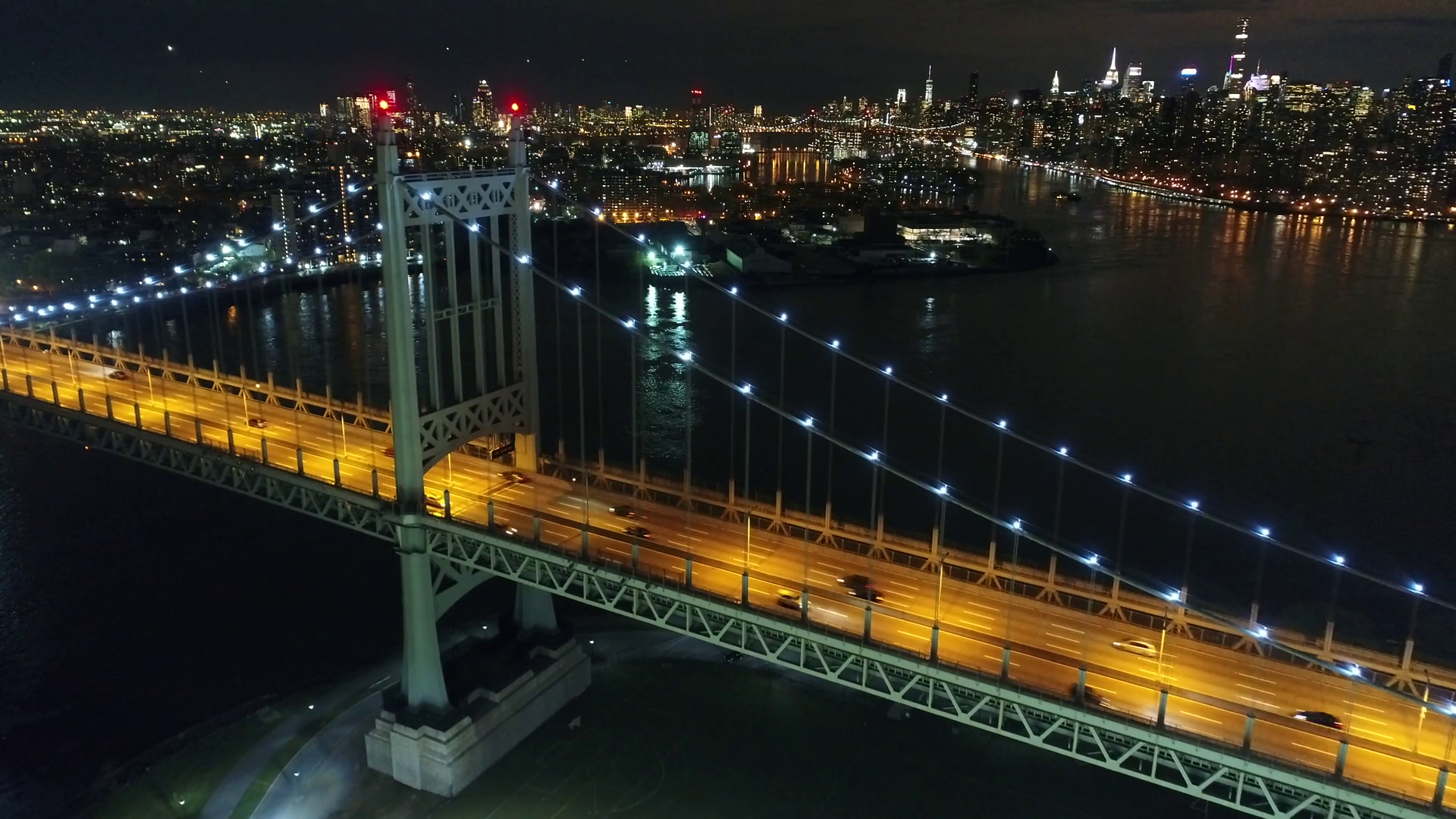 Aerial Drone Footage Of Rfk Bridge Nyc 5 Stock Footage SBV-351893794 ...