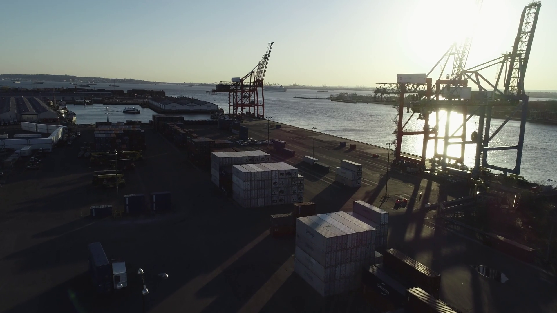 Aerial Of Brooklyn Port Authority Marine Stock Footage SBV323286980 Storyblocks