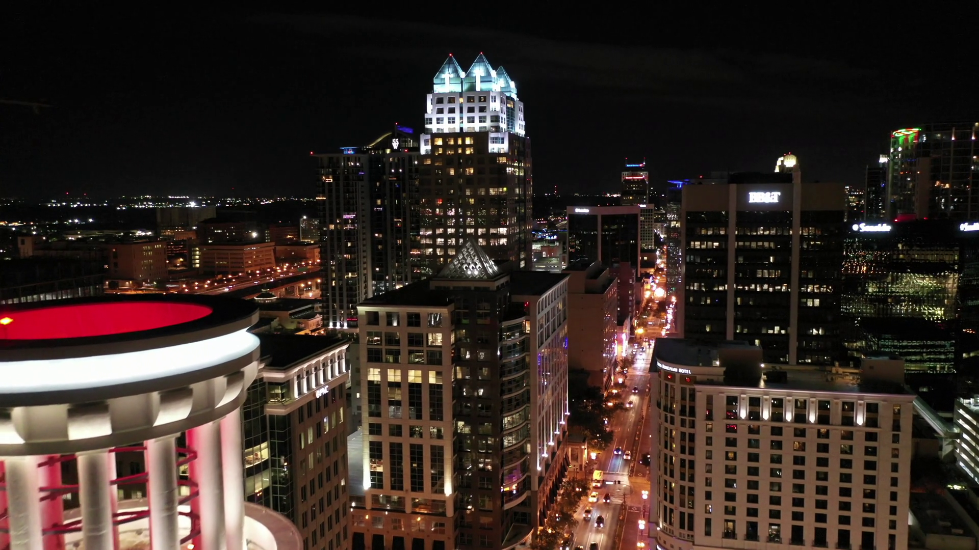 Aerial Of Downtown Orlando Florida Stock Footage SBV330490552