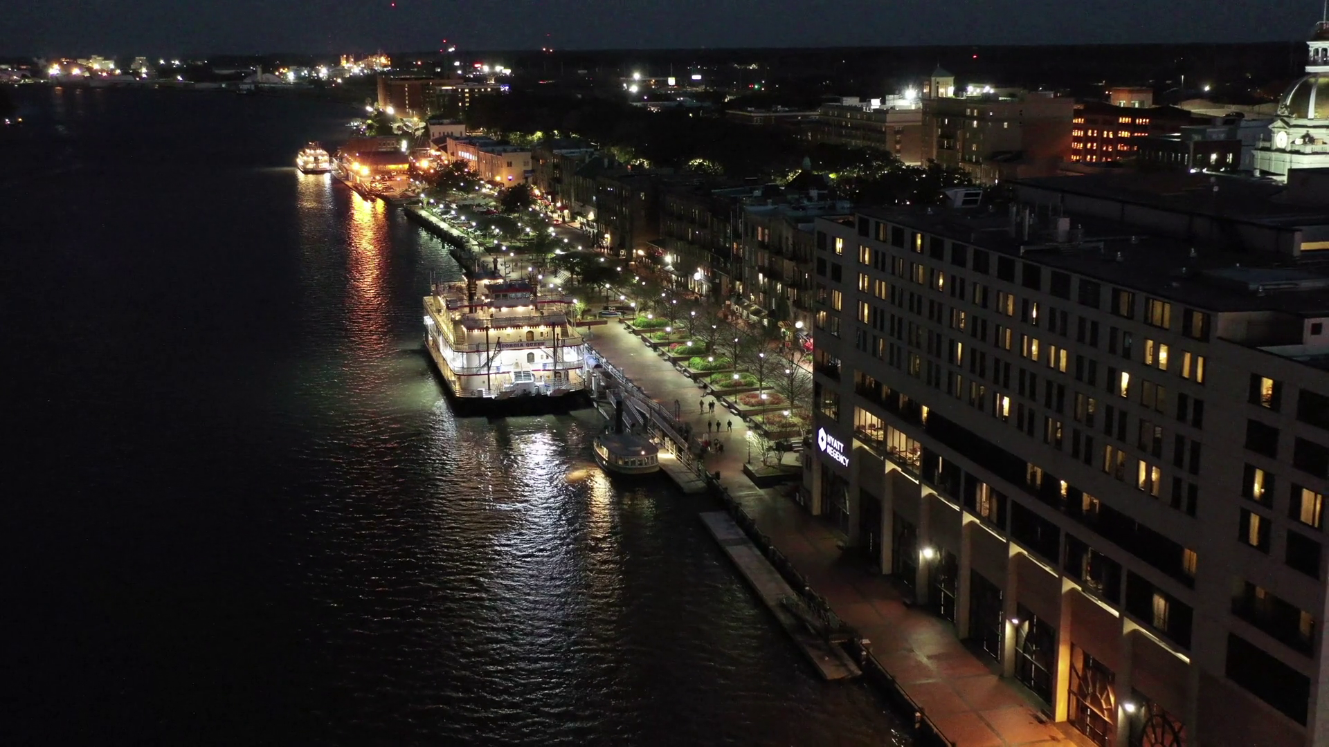 Aerial of Downtown Savannah, Georgia Stock Video Footage - Storyblocks