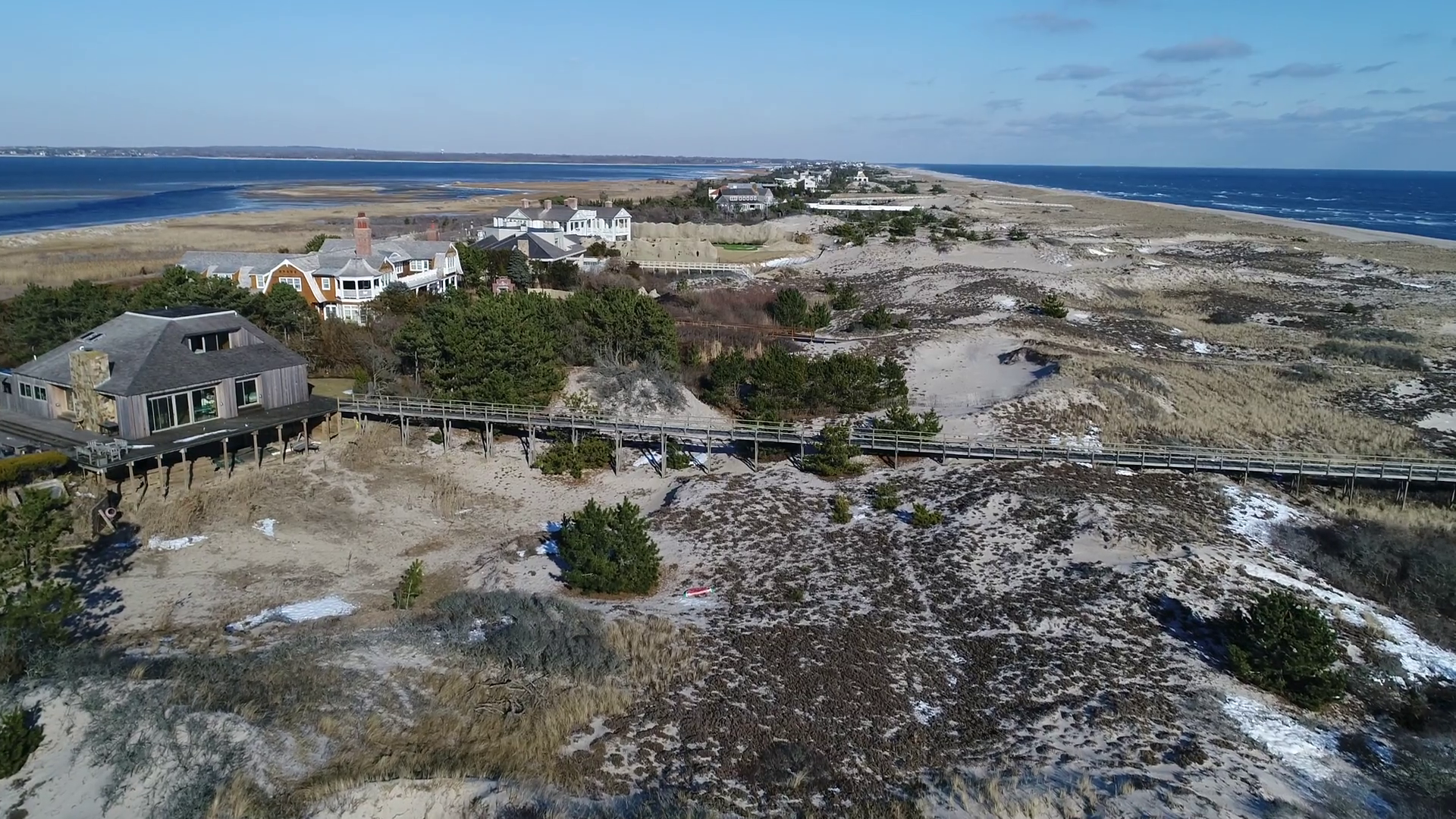 Hamptons Beach Front Aerial 117 Stock Footage SBV-320887363 - Storyblocks