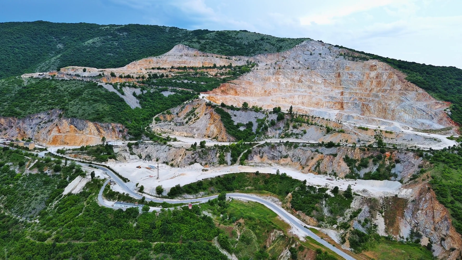 Quarry Extraction Of Minerals With Equipment Stock Footage SBV ...