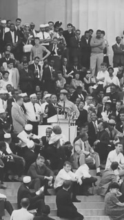 1963 - Dr. Martin Luther King gives his I Have A Dream speech at the Lincoln Memorial at the March on Washington for Jobs and Freedom.