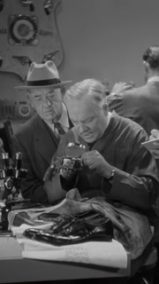 USA - 1942 - In this crime movie, a detective is skeptical of how useful a crime lab is even when a scientist is able to recover a filed-off serial number from a gun.