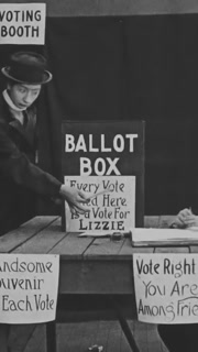 USA - 1920 - In this silent comedy set in a world where gender roles are reversed, a woman votes for herself disguised as a young man and then a Civil War veteran before securing an actual veteran's vote.