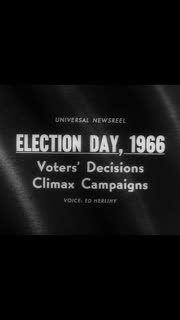 1966 - Montage of diverse Americans heading to the polls to vote on Election Day.