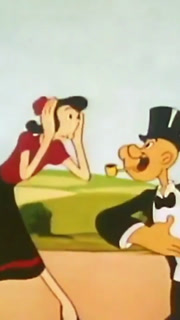 1956 - In this animated film, Popeye and Bluto compete for Olive Oyl's vote by fighting over who can move her hay to the hay loft.