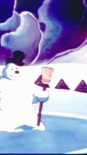 1949 - In this animated film, the moon's alarm clock for changing seasons goes off, so he turns into the sun and melts the snow, including a snowman.