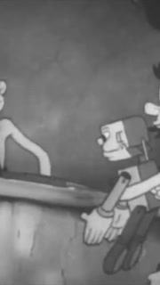 1940 - In this animated film, a ventriloquist performer and a gorilla check in at a stone age hotel.