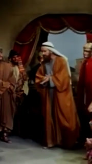 ISRAEL - 1957 - In this biblical film, a man in robes talks about god to romans. He speaks about Jesus and the resurrection.