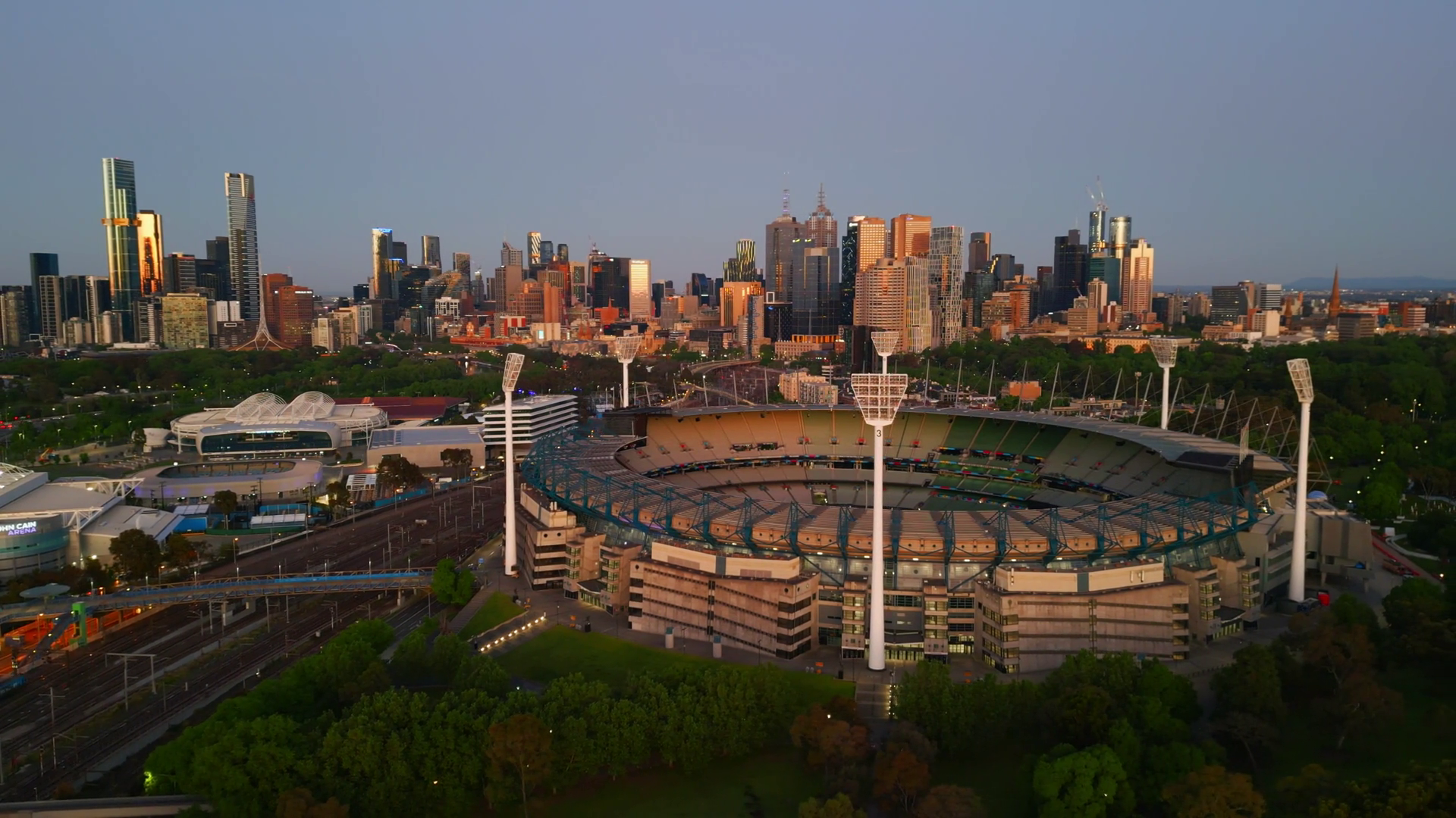Aerial View Of Melbourne Cricket Ground Stock Footage SBV-353310267 ...