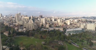 Aerial View of the great synagogue in Jerusalem downtown, Jerusalem, Israel.