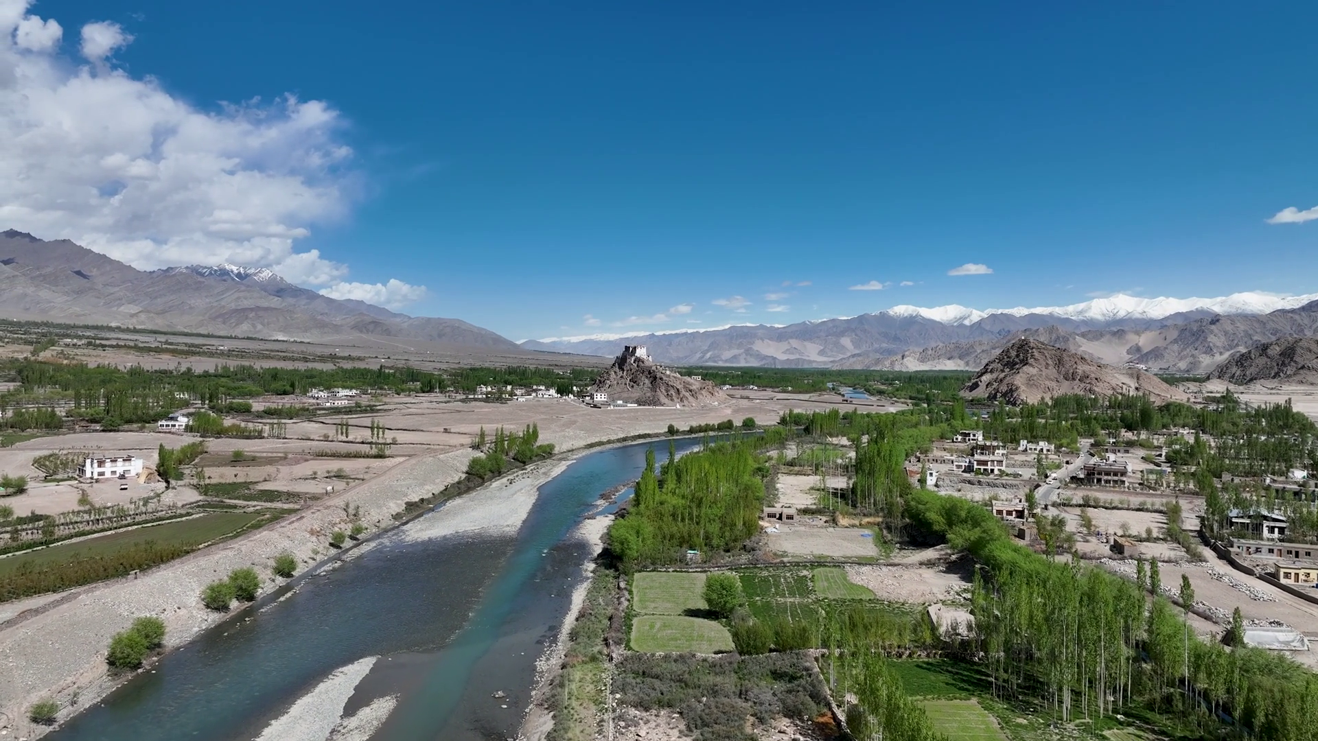 Aerial View Of Stakna Monastery Perched On Stock Footage SBV-353312098 ...