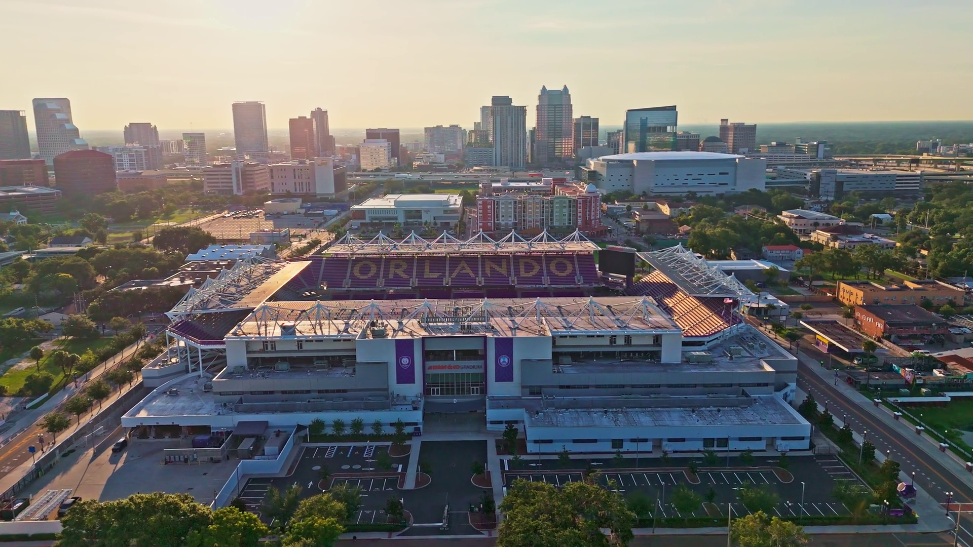Aerial View Of Inter Co Stadium Orlando Stock Footage SBV-352649818 ...