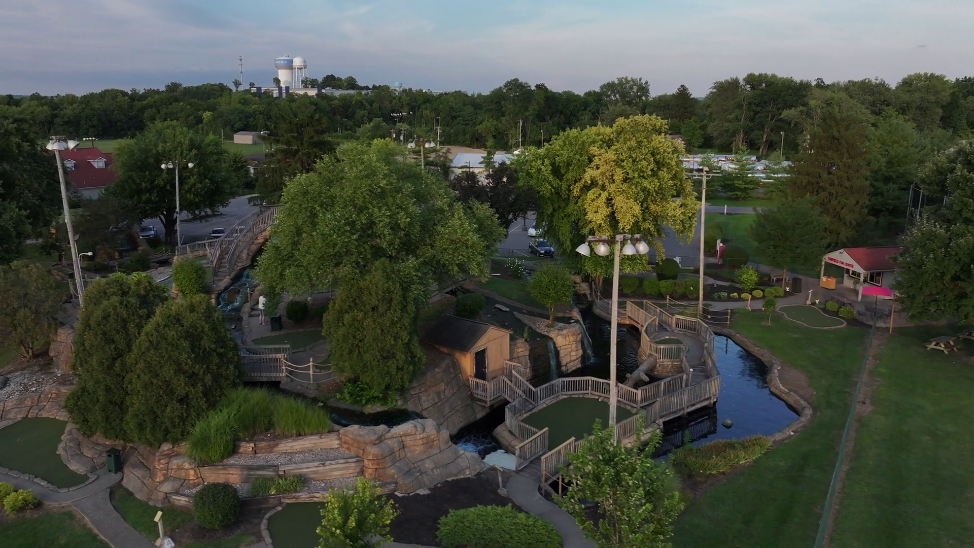 Aerial View Of Miniature Golf Course United Stock Footage SBV-352692187 ...