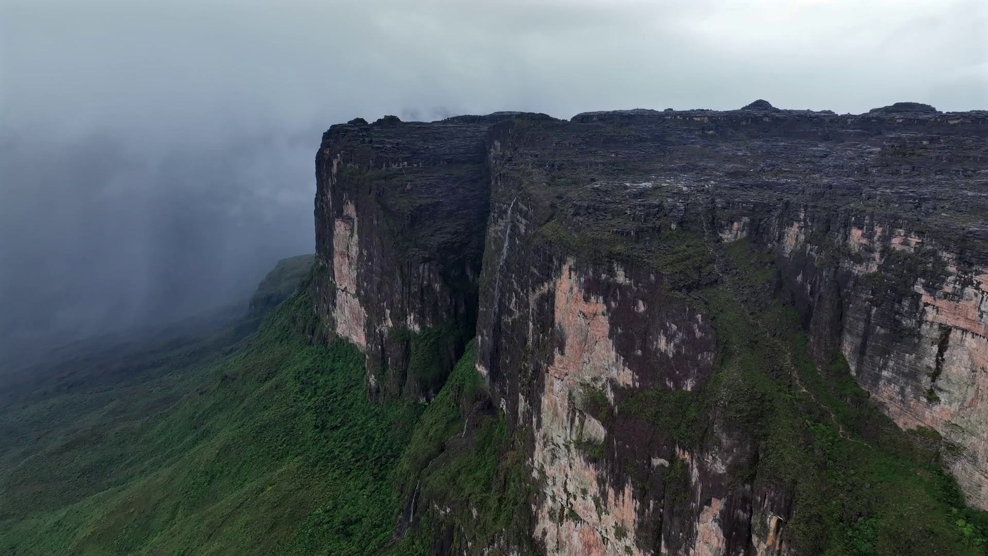 Aerial View Of Majestic Roraima Mountain Stock Footage SBV-352767341 ...
