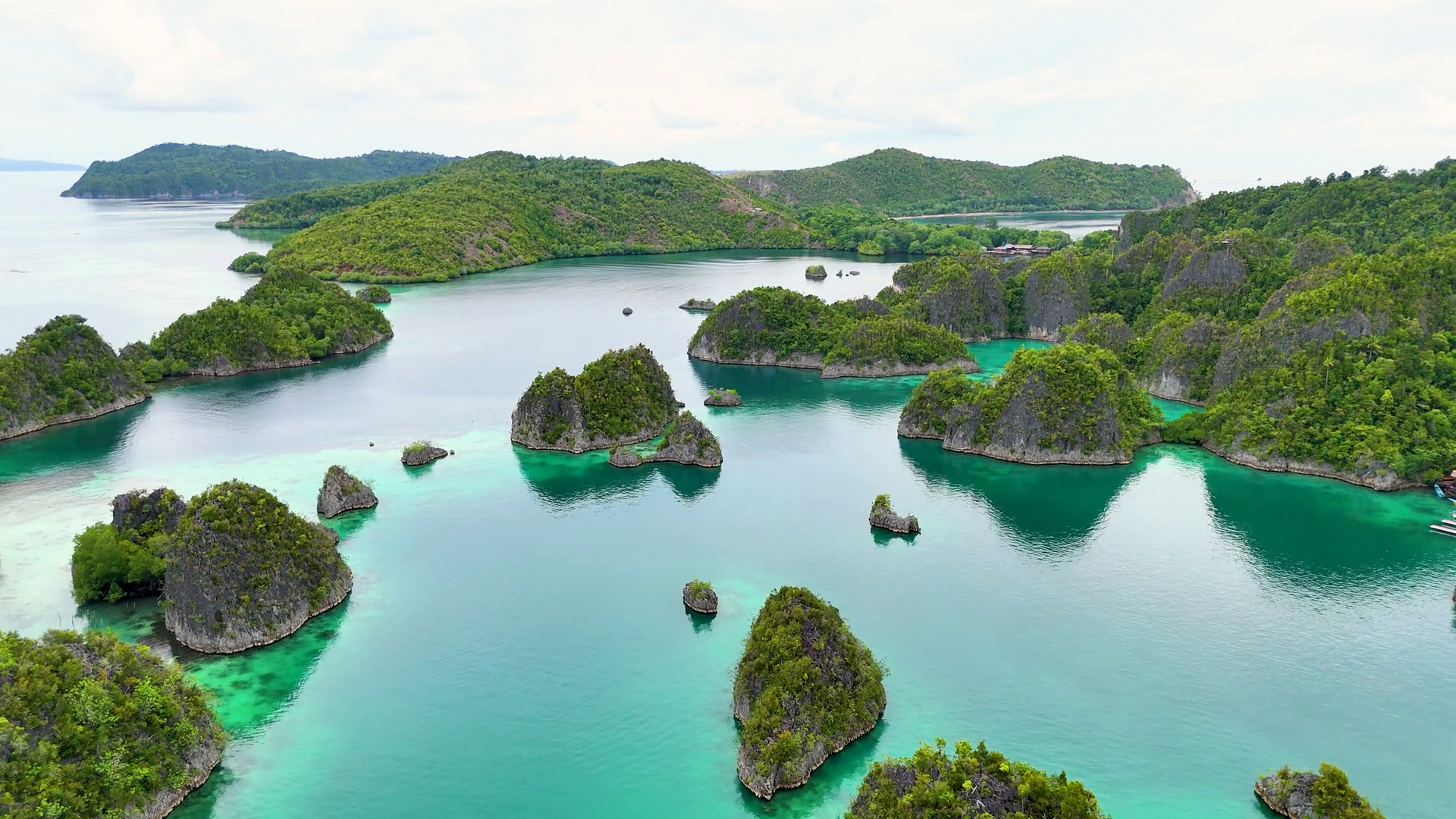 Aerial View Of Vibrant Piaynemo Islands Stock Footage SBV-352865669 ...