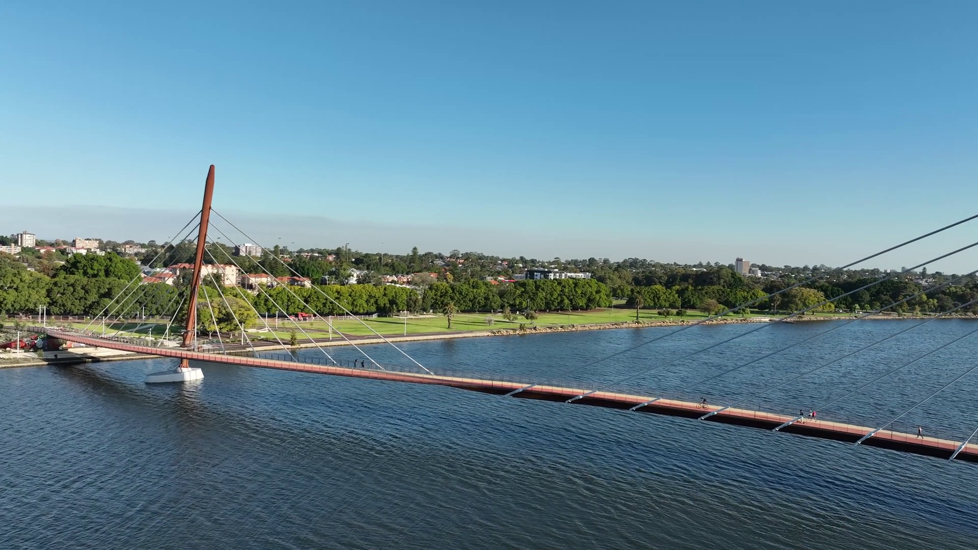 Aerial View Of Heirisson Island Bridge Stock Footage SBV-353069424 ...