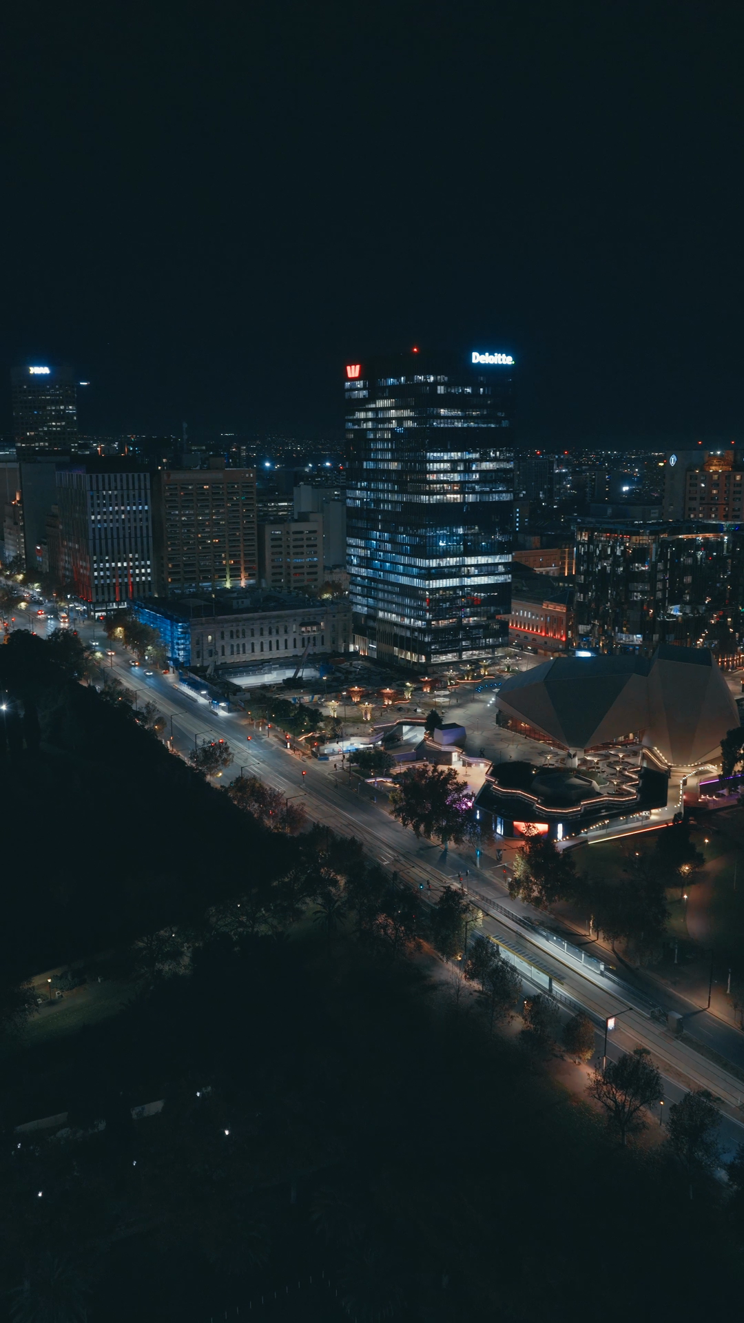 Aerial View Of Illuminated Rundle Street Stock Footage SBV-353209055 ...