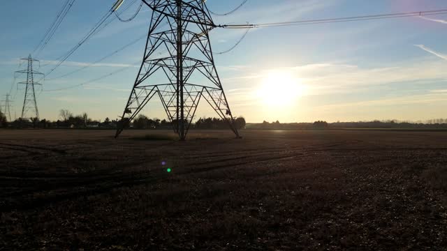Power Lines Drone Stock Footage: Royalty-Free Video Clips - Storyblocks