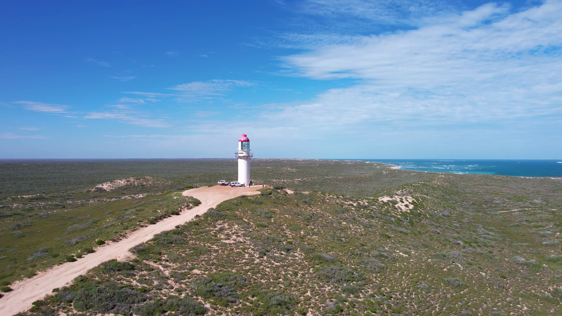 Aerial View Of Quobba Lighthouse On Rugged Stock Footage SBV-351765541 ...