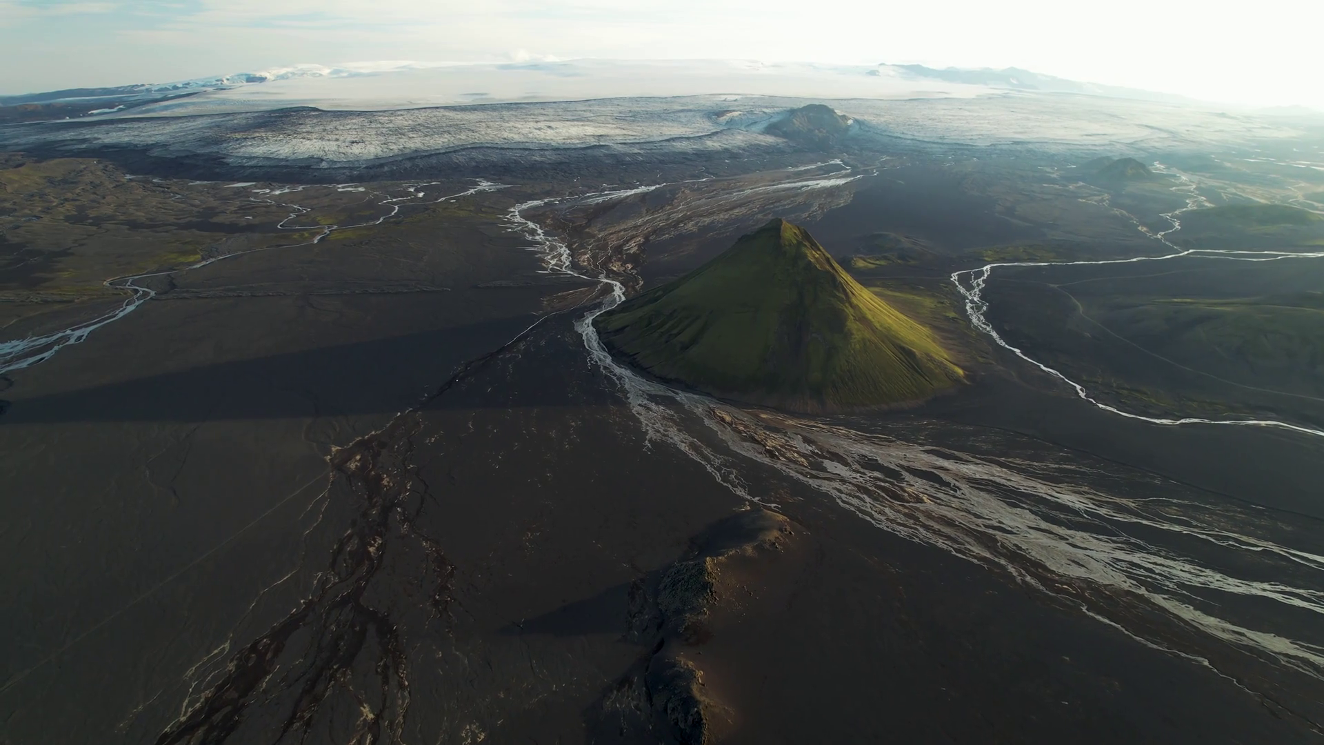 Aerial View Of Maelifell Mountain At Sunset Stock Footage SBV 347683301 