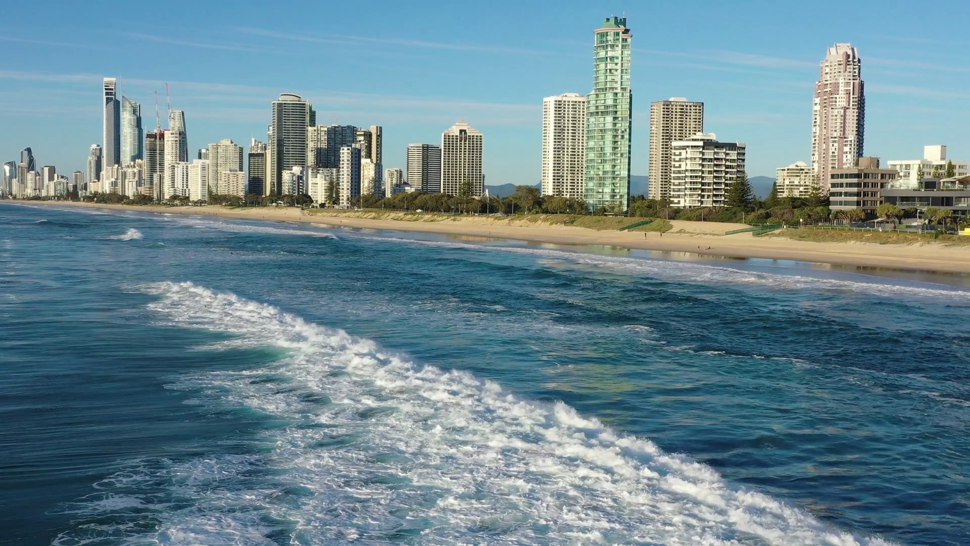 Aerial view of Main Beach, Gold Coast, Queensland, Australia Stock ...