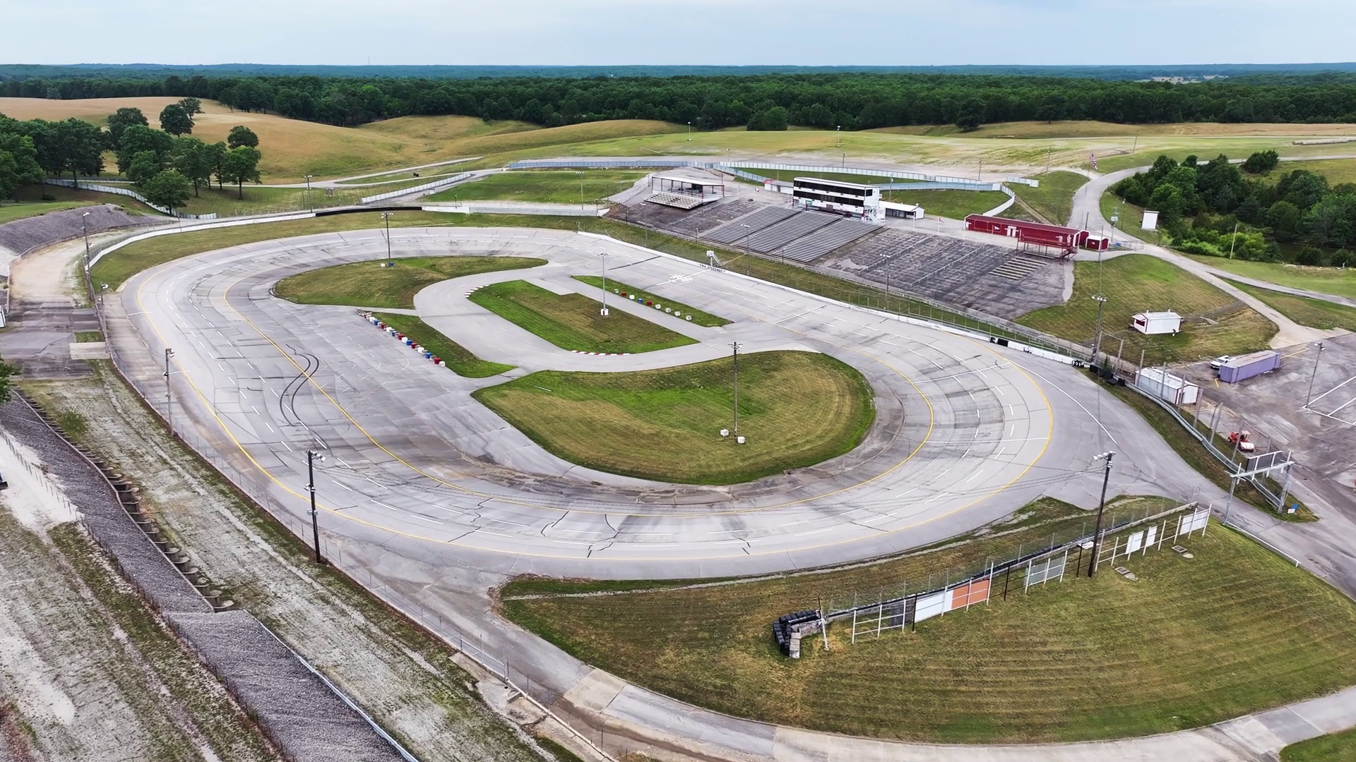 Aerial View Of Car Race Circuit In State Of Stock Footage SBV-348478189 ...