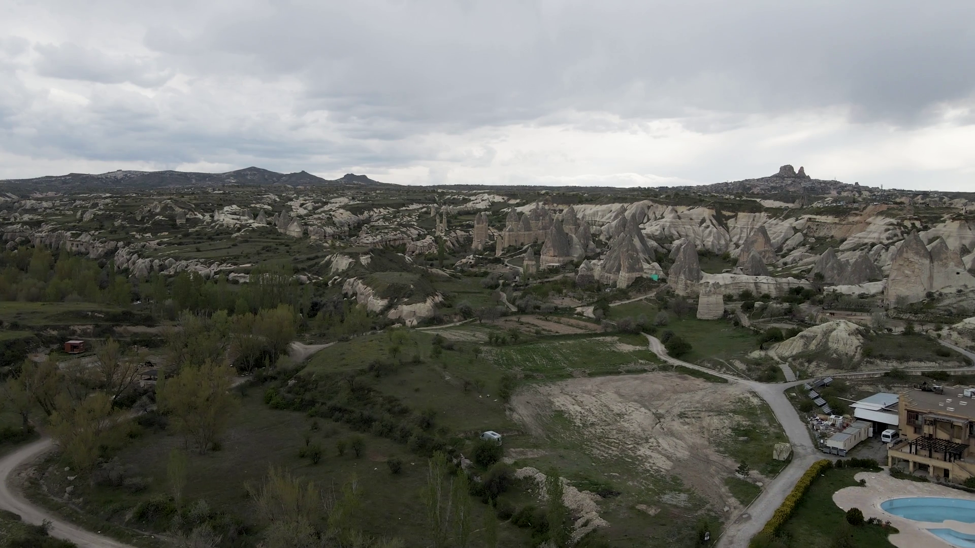 Aerial View Of Goreme Valley National Park Stock Footage SBV-347683687 ...