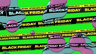 Cyberpunk Y2K Style Black Friday Banner Animation Background