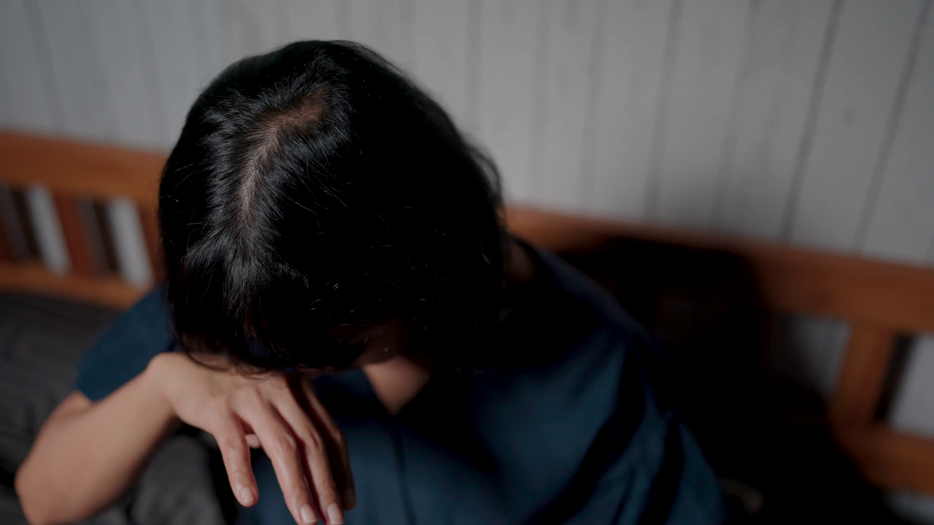A Woman Is Crying In Bed Feelings Are Broken Stock Footage SBV ...