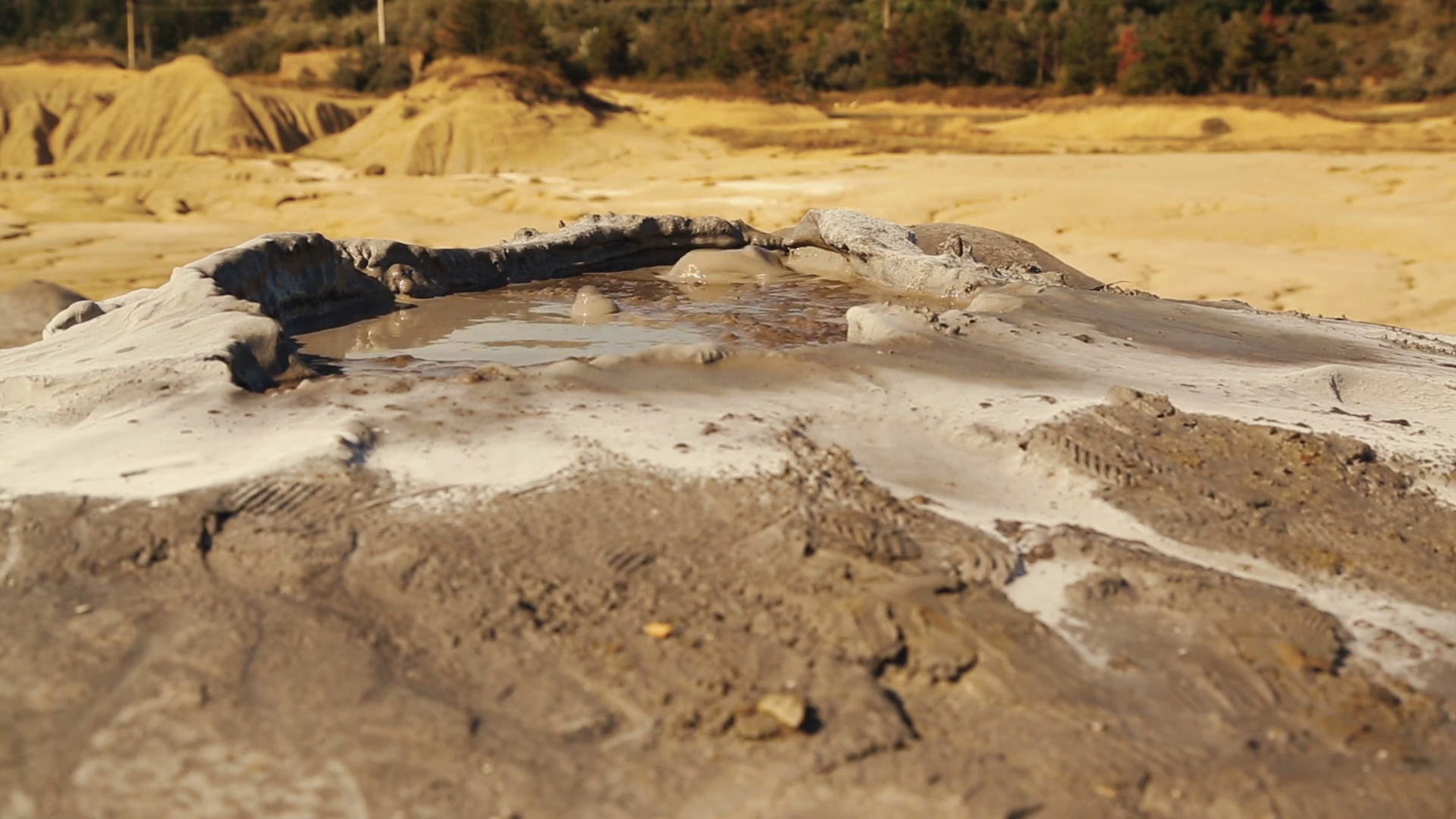 Close-up Shot Of Unusual Mud Volcano Stock Footage SBV-352561210 ...
